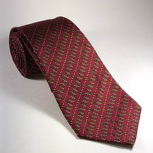 Hermès Tie | 863 PA | Maroon | Pre-1970 | Ultra Rare | Superb Condition - Picture 1 of 3